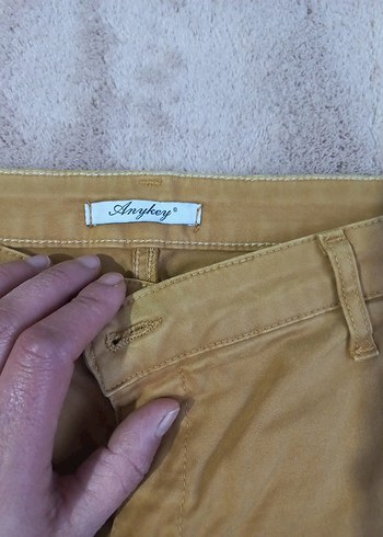 Bej Süet Kadin Pantolon - Görsel 8