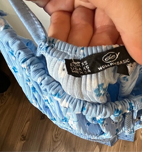 xs Beden mavi Renk Çiçekli elbise
