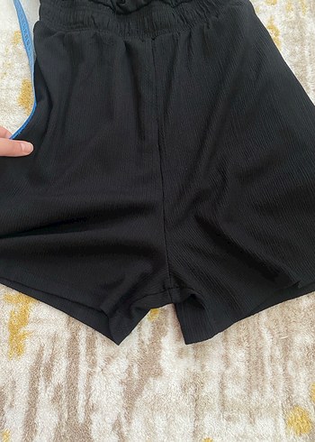 Siyah Mini Kısa Tulum - Görsel 4