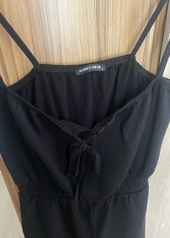 Siyah Mini Kısa Tulum - Görsel 2