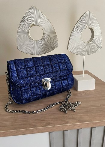 Zincir Detaylı Siyah Örgü Kadın Çanta - Görsel 14