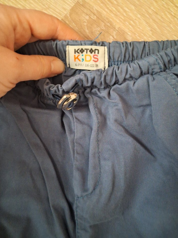 Erkek Çocuk Gri Bol Kesim Kargo Pantolon - Görsel 2