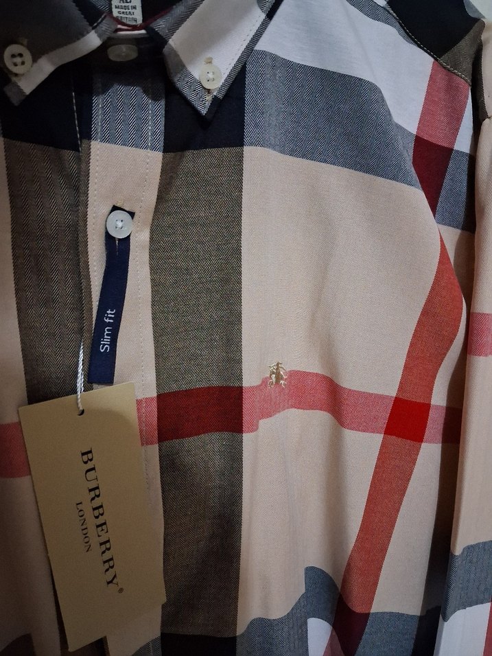 Burberry Düğmeli Uzun Kollu Erkek Gömlek - Görsel 2