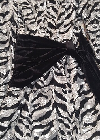 Raisa Vanessa Gümüş rengi Abiye - Görsel 6