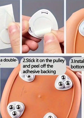 Beyaz Mobilya Üçlü Evrensel Tekerlek - Görsel 7