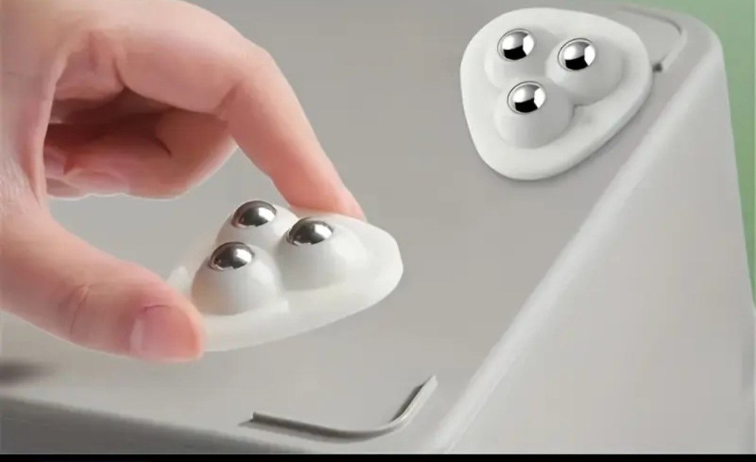 Beyaz Mobilya Üçlü Evrensel Tekerlek - Görsel 4