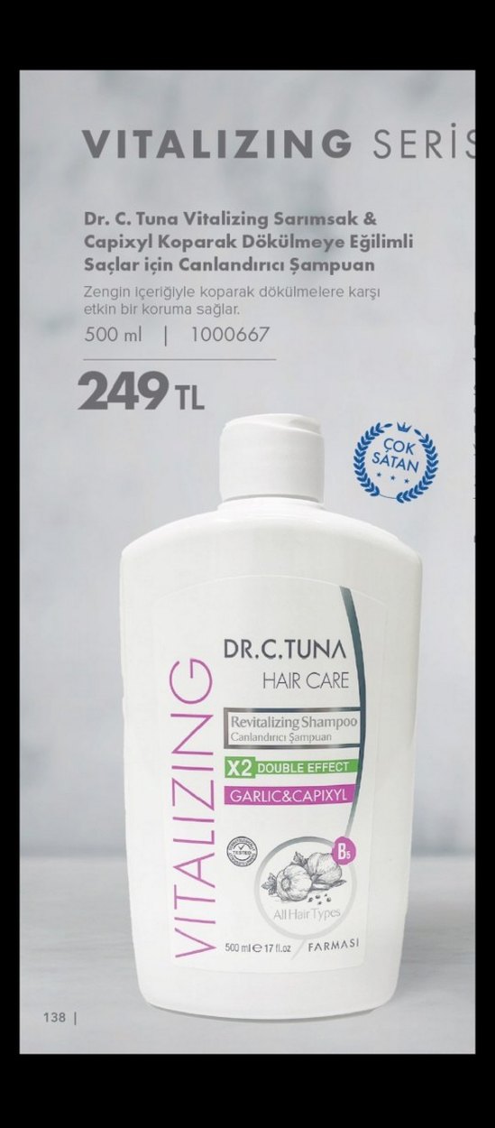 Dr.C.Tuna Sarımsaklı Canlandırıcı Şampuan 500 ml - Görsel 3