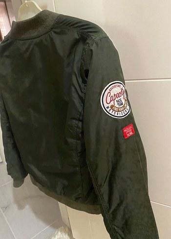 s Beden Baskılı Kadın Bomber Ceket