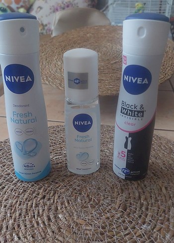 Nivea Kadın Deodorant Fresh Natural & Black & White hepsi - Görsel 2