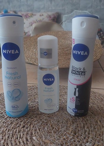 Nivea Kadın Deodorant Fresh Natural & Black & White hepsi - Görsel 4