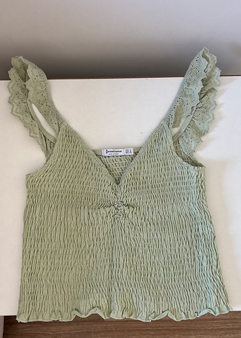 Stradivarius fırfır kollu crop