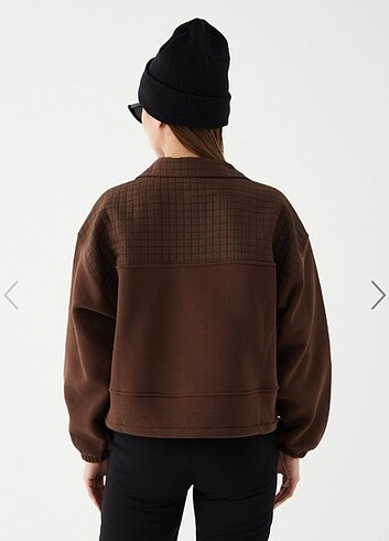 42 Beden kahverengi Renk Crop sweatshirt