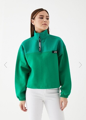 Kapitone garnilli sweatshirt crop 