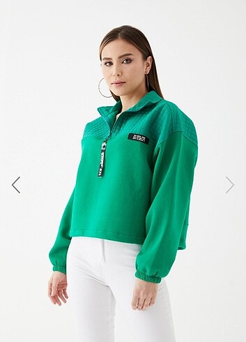 38 Beden Kapitone garnilli sweatshirt crop