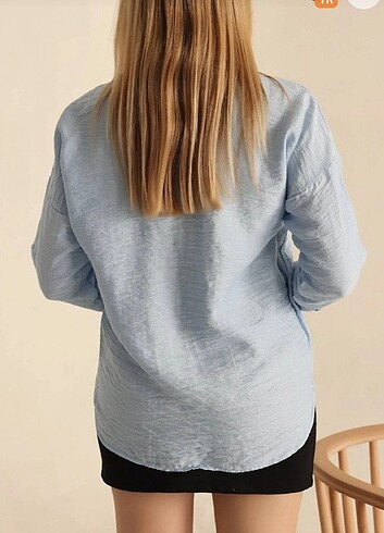 ipekyol Bebek mavisi pul işlemeli gömlek