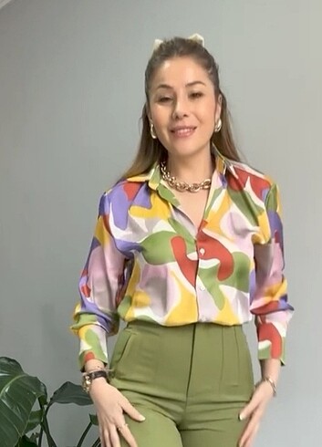 ipekyol Desenli saten gömlek