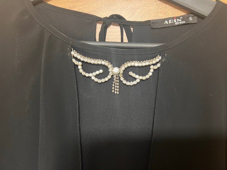 Siyah Uzun Kadın Abiye Elbise - Görsel 2