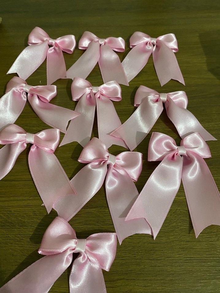 Pembe İpeksi Kurdeleli Saç Tokası - Görsel 4