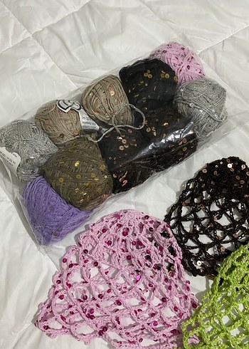 Pulllu Dantel Detaylı Pembe Örgü Saç Aksesuarı - Görsel 4