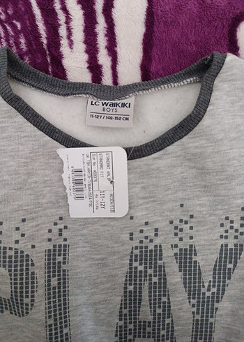 Gri Uzun Kollu Erkek Sweatshirt - Görsel 3