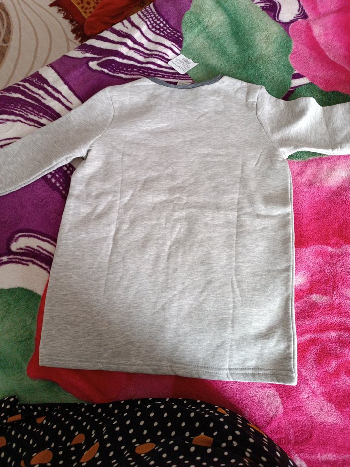 Gri Uzun Kollu Erkek Sweatshirt - Görsel 4