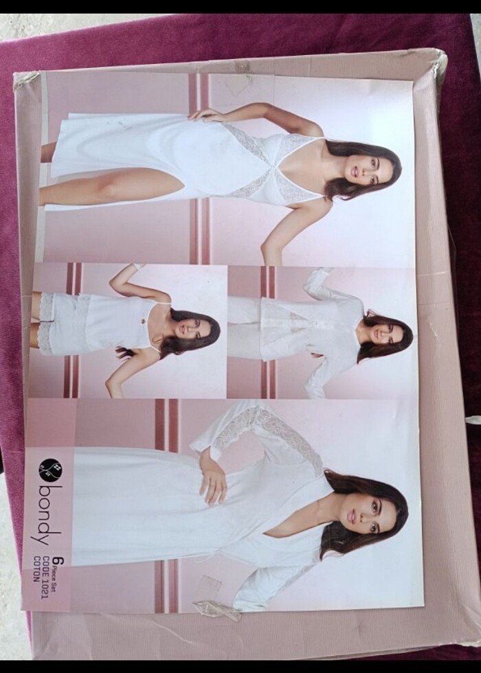 6'li takım panye gecelik - Görsel 3