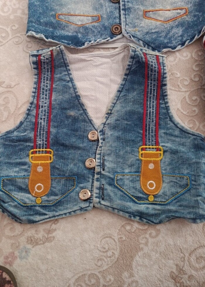 Erkek çocuk kot yelek  - Görsel 4