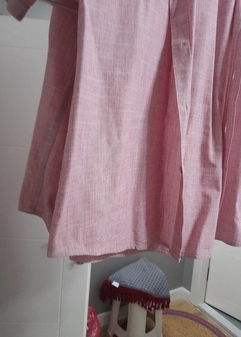 Lcwaikiki 2XL Pembe Keten Kısa Kollu Erkek Gömlek - Görsel 4