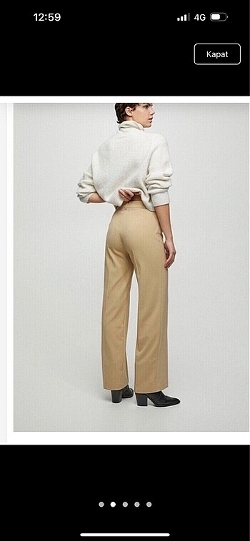 xs Beden camel Renk Pull&bear kumaş pantolon
