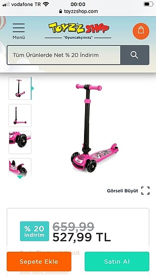 Power led ışıklı ,katlanabilir, 3 kademeli,frenli...