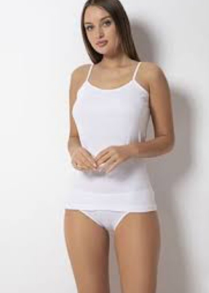 Tutku ribana ip askılı bayan atlet  - Görsel 3