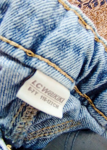 Nakışlı Renkli Kız Kot Pantolon - Görsel 2