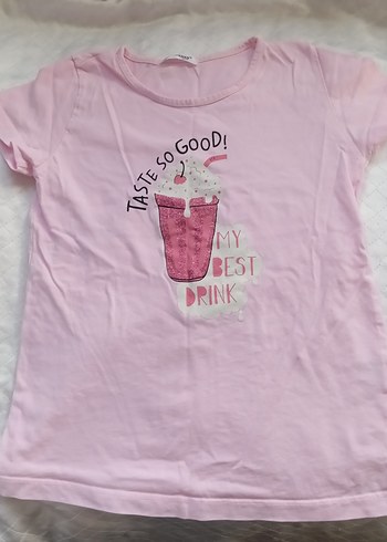 Pembe Kız Çocuk Basic Tişört ve Şort Takımı - Görsel 3