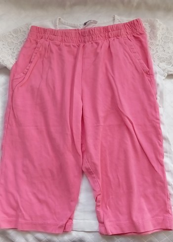 Pembe Baskılı Kısa Kollu Kız Çocuk Pijama Takımı - Görsel 3