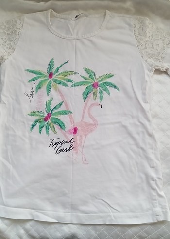 Pembe Baskılı Kısa Kollu Kız Çocuk Pijama Takımı - Görsel 2