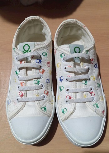 Renkli Baskılı Beyaz Kız Çocuk Spor Ayakkabı - Görsel 3