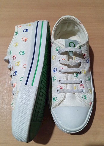 Renkli Baskılı Beyaz Kız Çocuk Spor Ayakkabı - Görsel 5