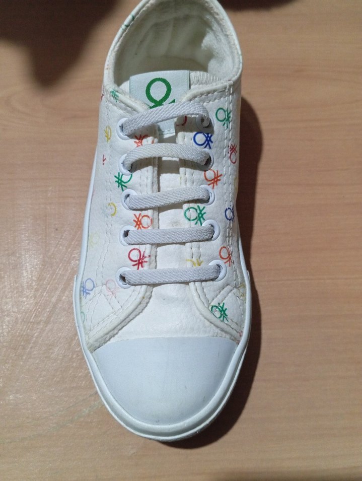 Renkli Baskılı Beyaz Kız Çocuk Spor Ayakkabı - Görsel 4