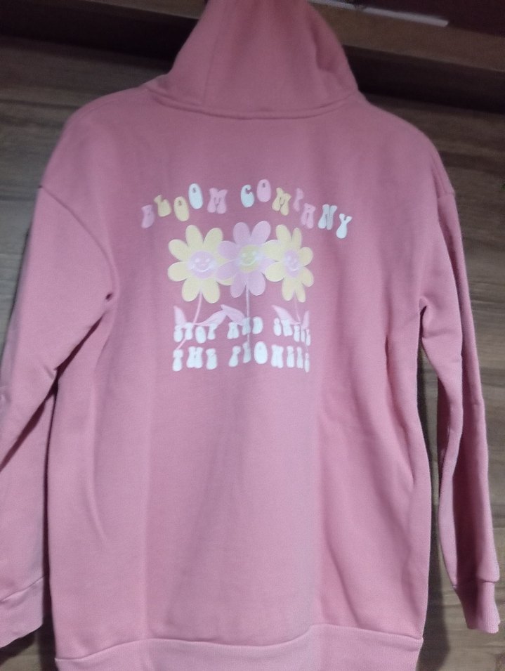 Kız çocuk kapşonlu sweatshirt - Görsel 2