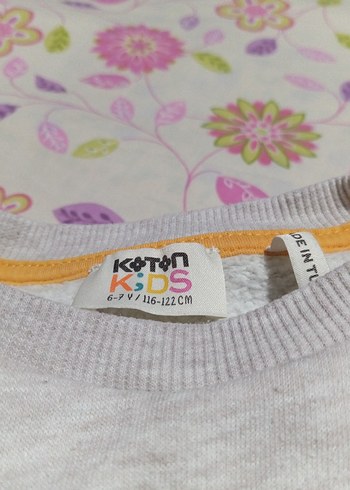 Kız Çocuk Gri Baskılı Sweatshirt - Görsel 5