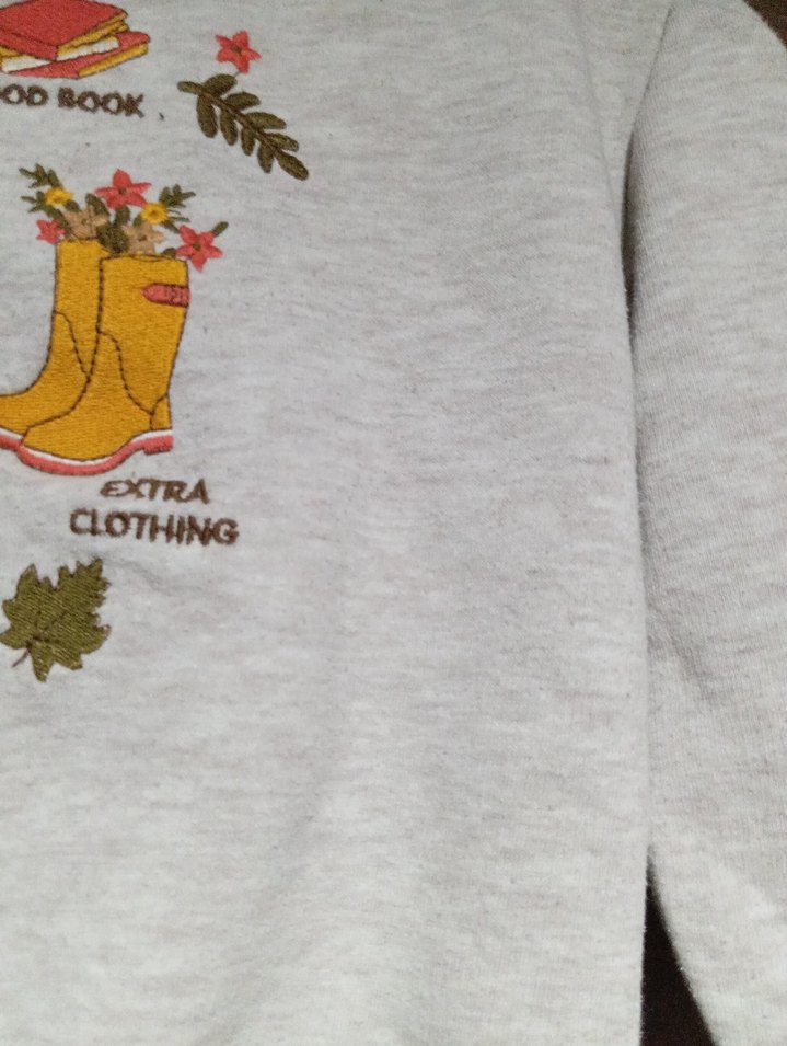 Kız Çocuk Gri Baskılı Sweatshirt - Görsel 4