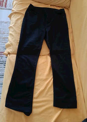 Siyah Kadın Normal Boy Denim Pantolon
