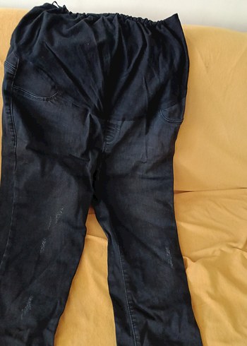 Siyah Rahat Kesim Hamile Kot Pantolon