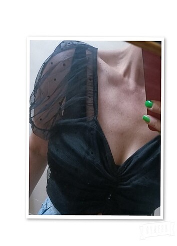 l Beden siyah Renk Zara crop