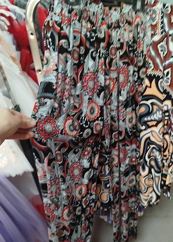 Diğer Uzun Desenli Bohem Kadın Kimono