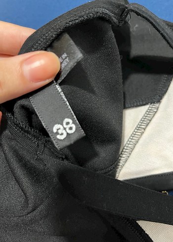 H&M Zebra Desenli Siyah Goth mini üst