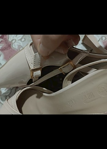 Bej Stiletto Topuklu Kadın Ayakkabı - Görsel 5