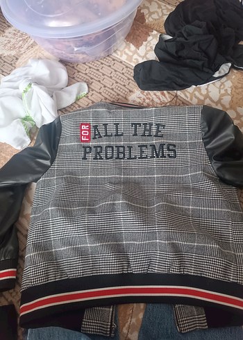 Ekose Desenli gri ceket - Görsel 2