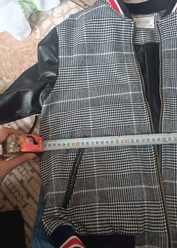 Ekose Desenli gri ceket - Görsel 4