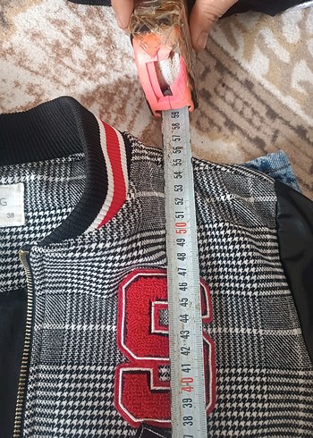 Ekose Desenli gri ceket - Görsel 3